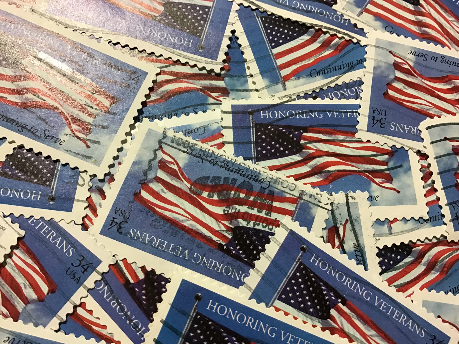 30 Flag Honoring Veterans postage stamps stamps Used Etsy