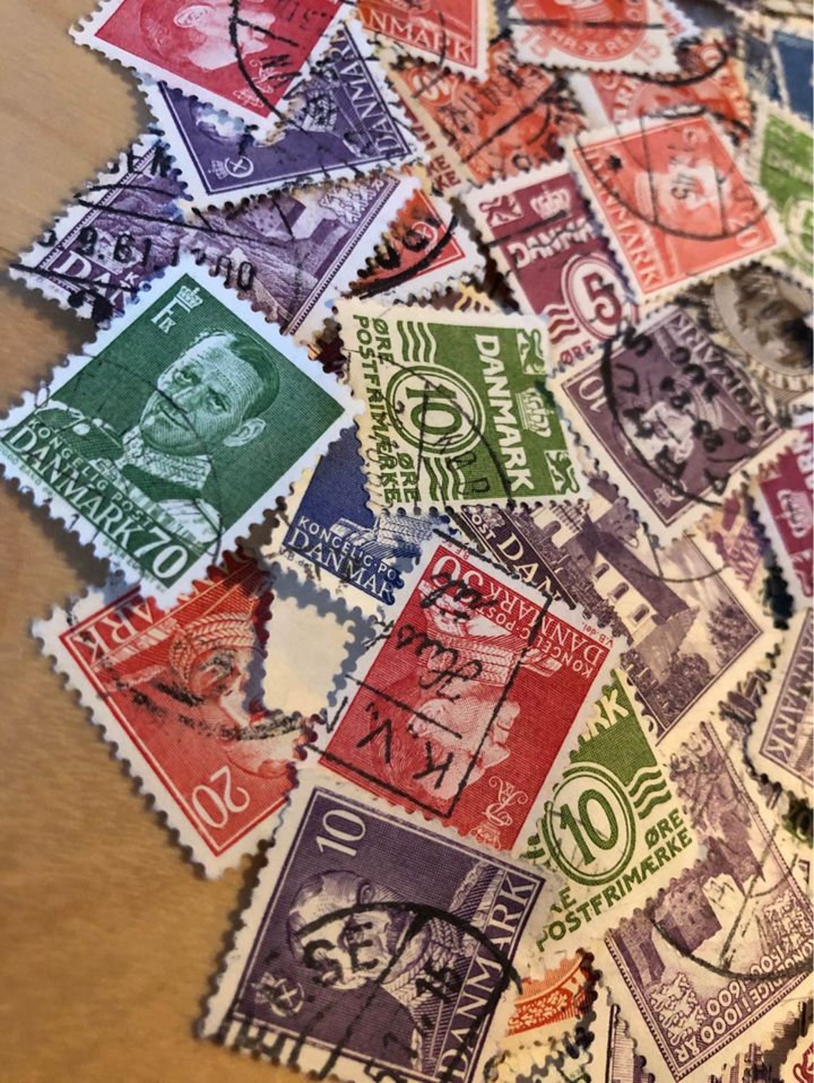 30 Denmark Postage Stamps used for Craft Supplies Journals Etsy
