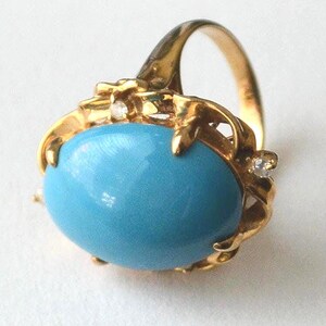 Vintage 18k Turquoise Ring - Etsy