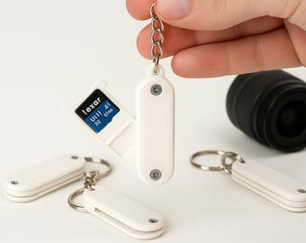 Llavero con soporte para tarjetas MicroSD: compacto y portátil