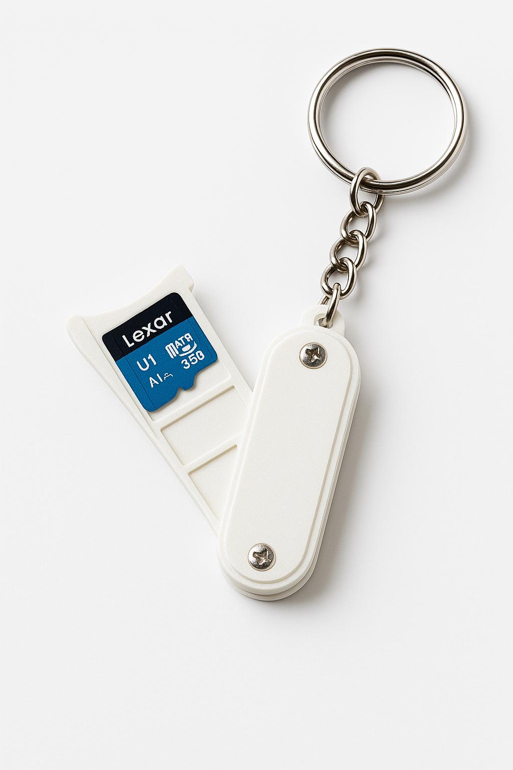 Microsd Card Keychain Microsd Card Holder Keychain - Compact & Portable - Etsy