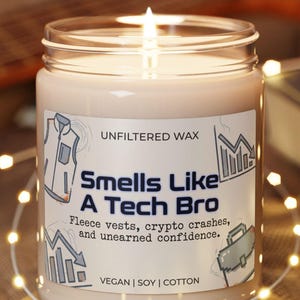 Vela con aroma a Tech Bro: un regalo divertido para fans de las startups y las criptomonedas
