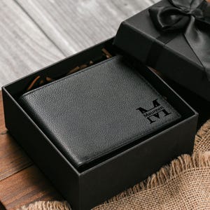 Anniversary Gift for Him,Personalized Wallet,Mens Wallet,Engraved Wallet,Leather Wallet,Custom Wallet,Christmas Gift,Gift for Dad