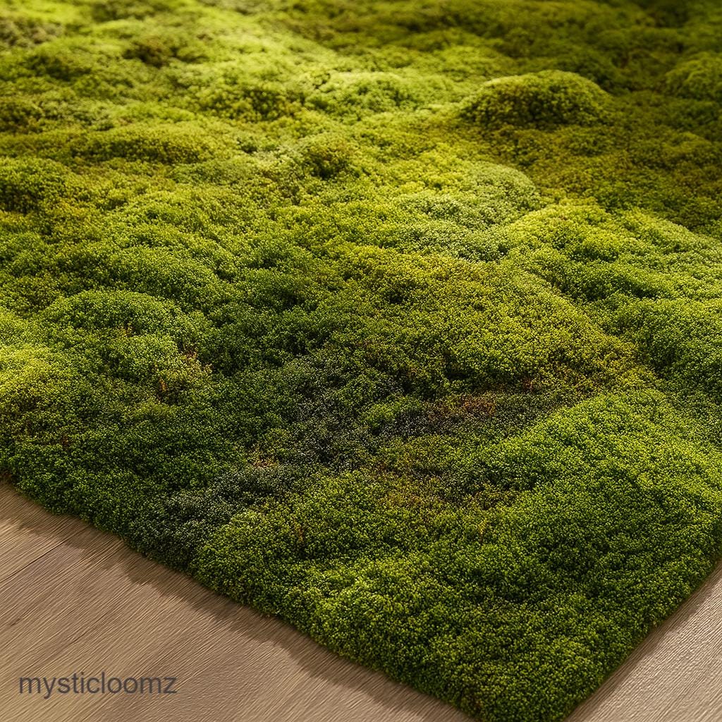 Handmade Moss Rug - Realistic Green 3D Forest Carpet for Cozy Home ...