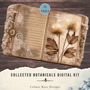 Kit numérique Collected Botanicals, 25 pages imprimables (téléchargement numérique)