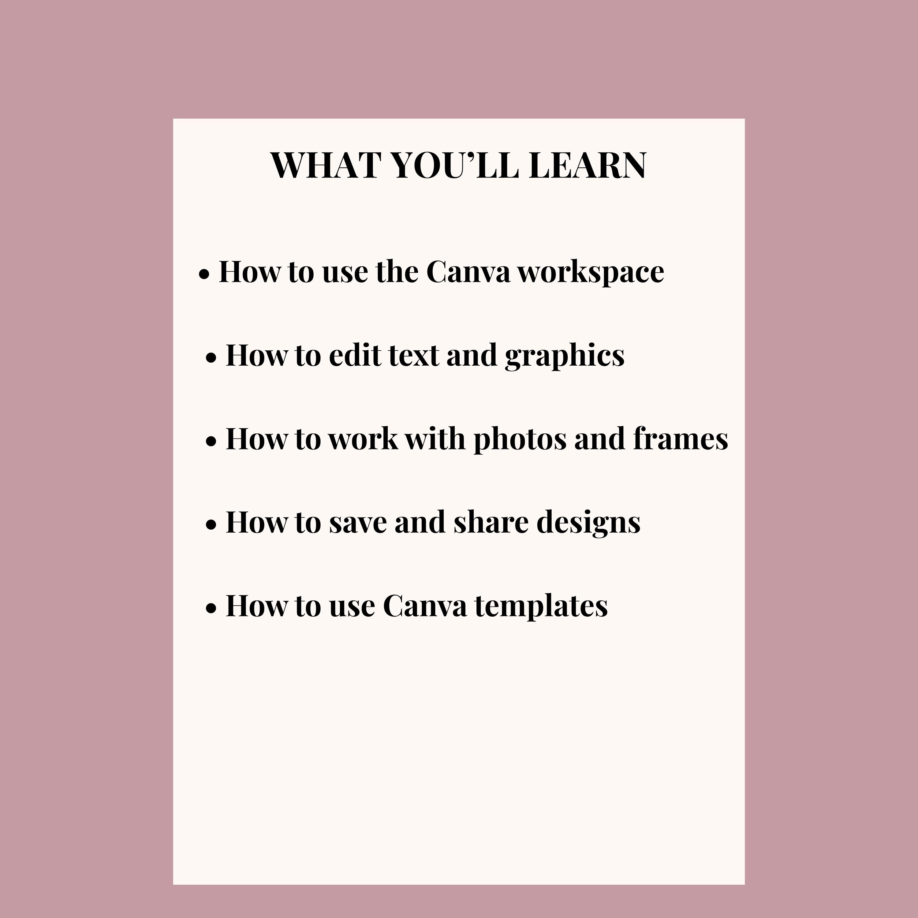Canva Basics Guide for Beginners | Learn Canva Fast (PDF Download) - Etsy