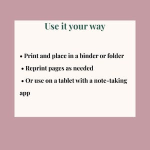 Printable Life Reset Planner, Self Care Habit Tracker (Instant Download) image 10