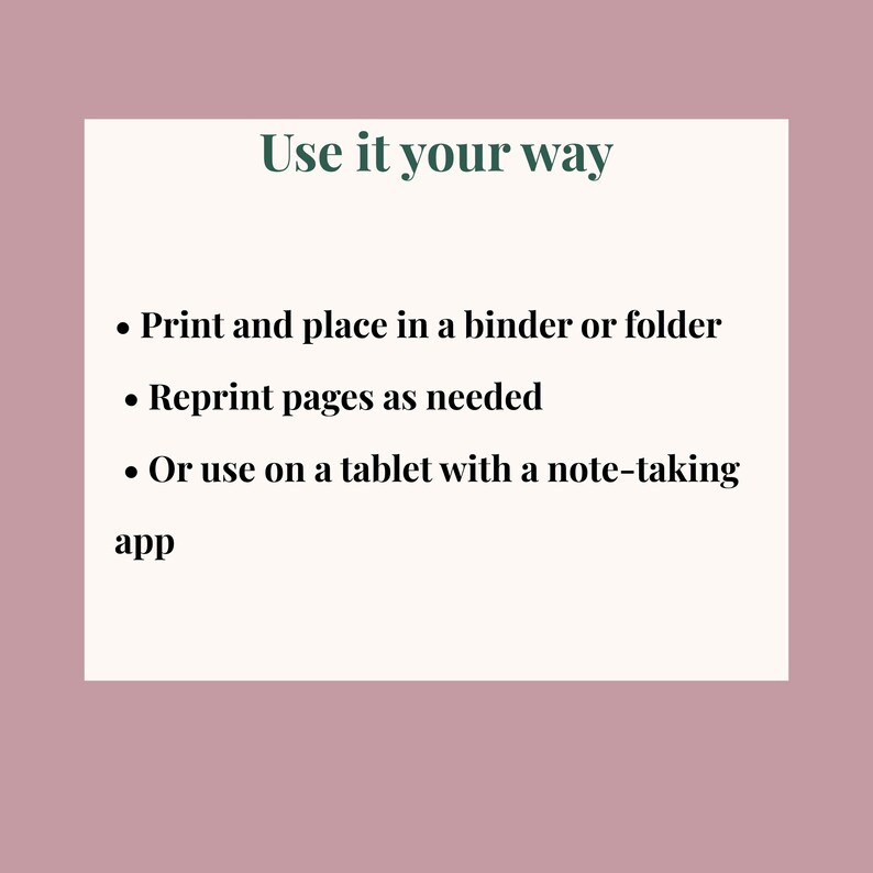 Printable Life Reset Planner, Self Care Habit Tracker (Instant Download) image 10