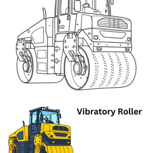 Heavy Equipment Coloring Pages – Trucks, Cranes, and More – Digital Download
