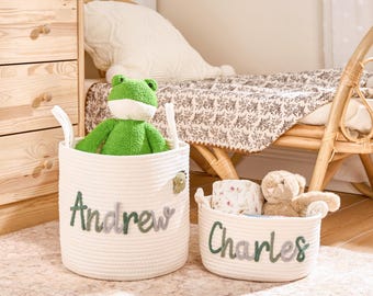 Custom Baby Baskets • Baby Shower Gift • Nursery Storage