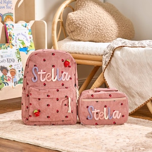 Custom Set: Kid Backpack and Insulated Lunchbag • Back to School • Kid Gift