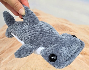 Gehaakt hamerhaaipatroon, amigurumi-knuffel (pdf-patroon)