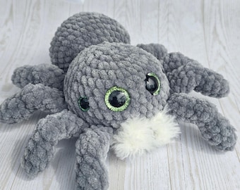 Crochet Spider Pattern, Amigurumi Tarantula Soft Toy