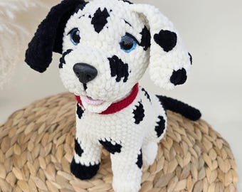 Crochet Dalmatian dog Pattern amigurumi cute doggie crochet dalmatian puppy