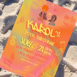 Karol G Tropicoqueta Invitation | Birthday Invitation