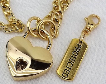 Gold protected and Locked Submissive Jewelry ddlg mature bdsm locking necklace