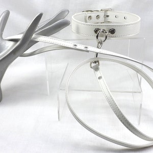 Locking O Ring Collar with leash Bondage collar O ring slave collar mature submissive collar
