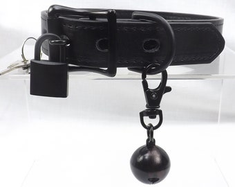 Bondage Collar Locking Collar Slave bell Collar mature Bdsm collar black lock collar choker locking restraints