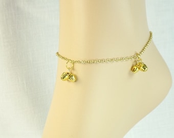 Bell Anklet slave bell ankle bracelet ringing bells mature fetish foot worship