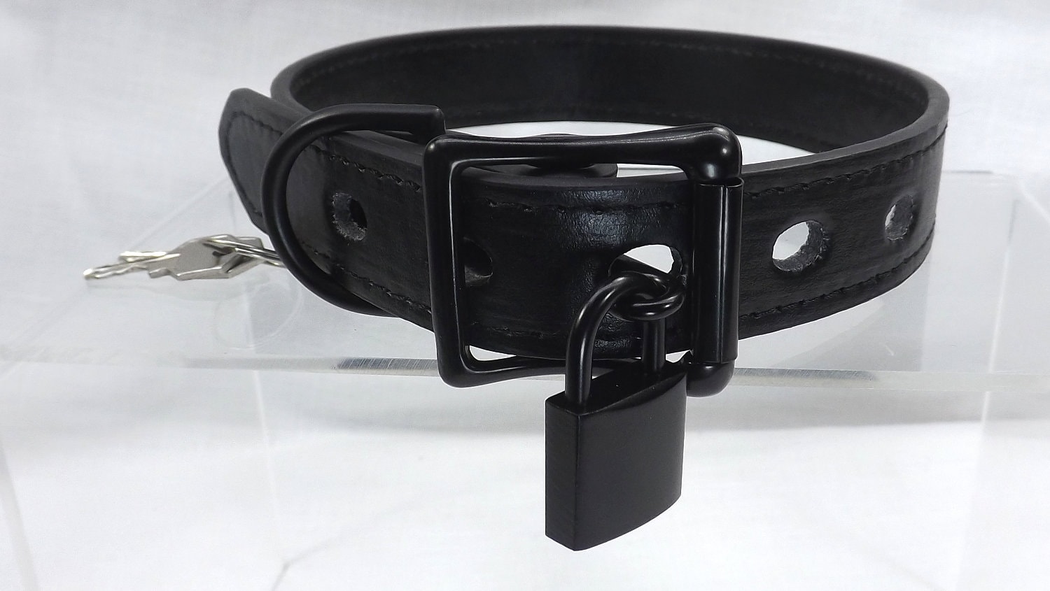 Locking Collar Black buckle collar locking slave collar mature Etsy España