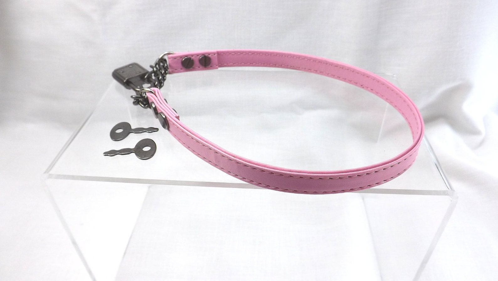 Pink Locking Day Collar Gunmetal Lock and Keys Locking Day Etsy
