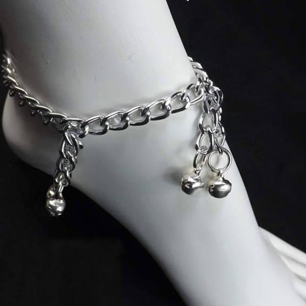 Bell Anklet slave bell ankle bracelet ringing bells submissive jewelry mature foot fetish jewelry bdsm jewelry