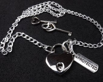 Protected and Locked Submissive Jewelry ddlg mature bdsm locking necklace