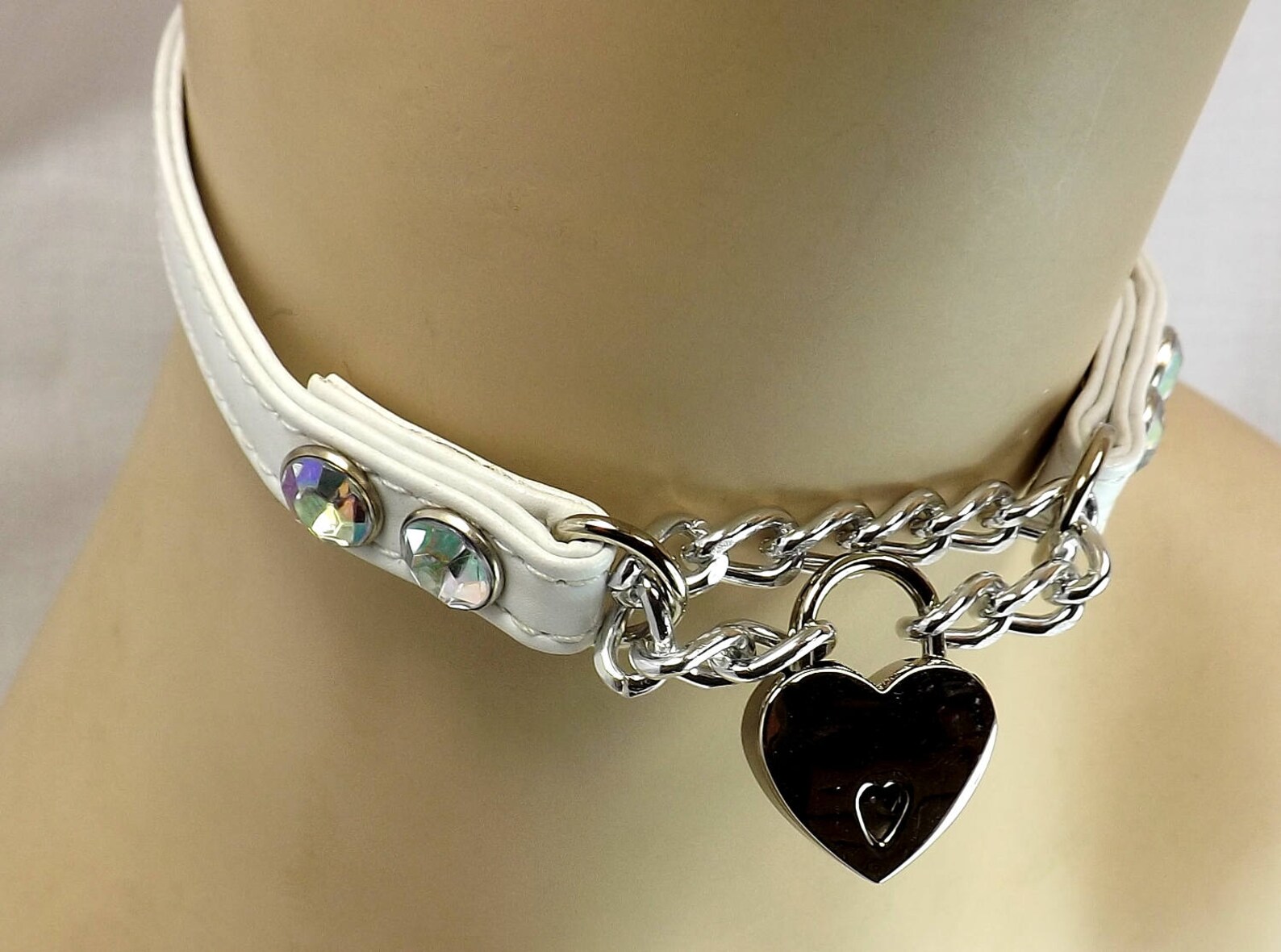 Locking Day Collar Leather locking day collar Heart lock Etsy