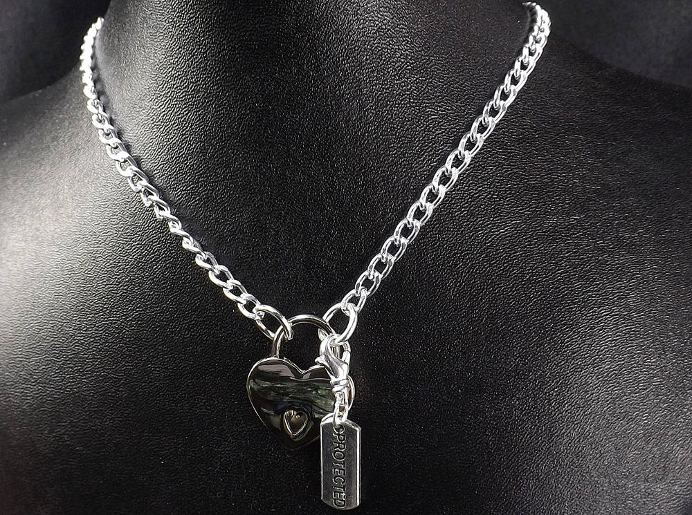 Protected and Locked Submissive Jewelry ddlg bdsm locking necklace Pinch the Muse