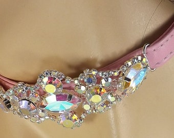 Large Rhinestones Day collar Bdsm gift for sub Sparkle day collar with buckle