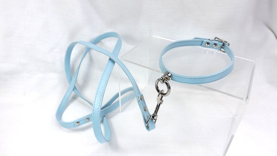 O Ring Day Collar With Leash Slave Collar Kitten Play Collar Etsy
