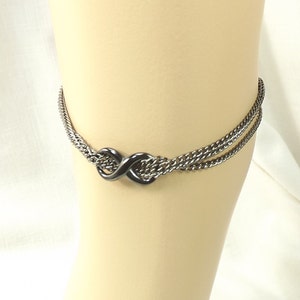 Infinity Ankle Bracelet Multi Chain Anklet body jewelry Infinty Anklet mature bdsm gift image 1