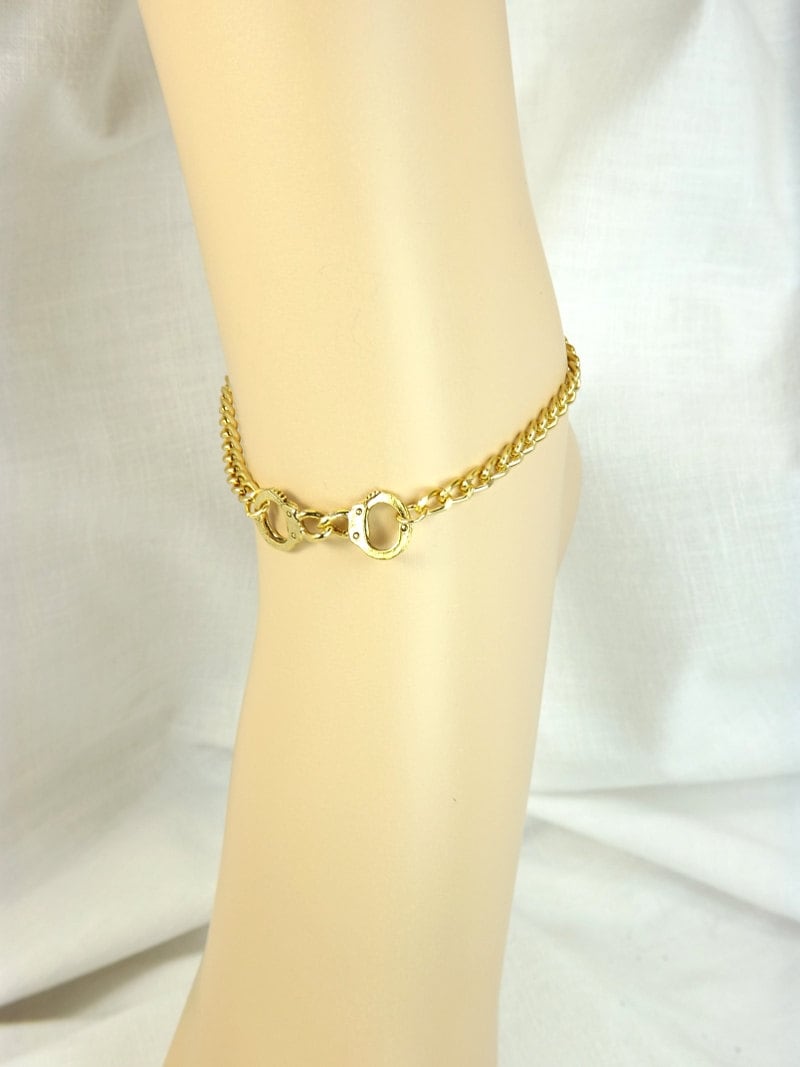 Bdsm Anklet Gold plate Handcuff Ankle Bracelet mature Jewelry Etsy