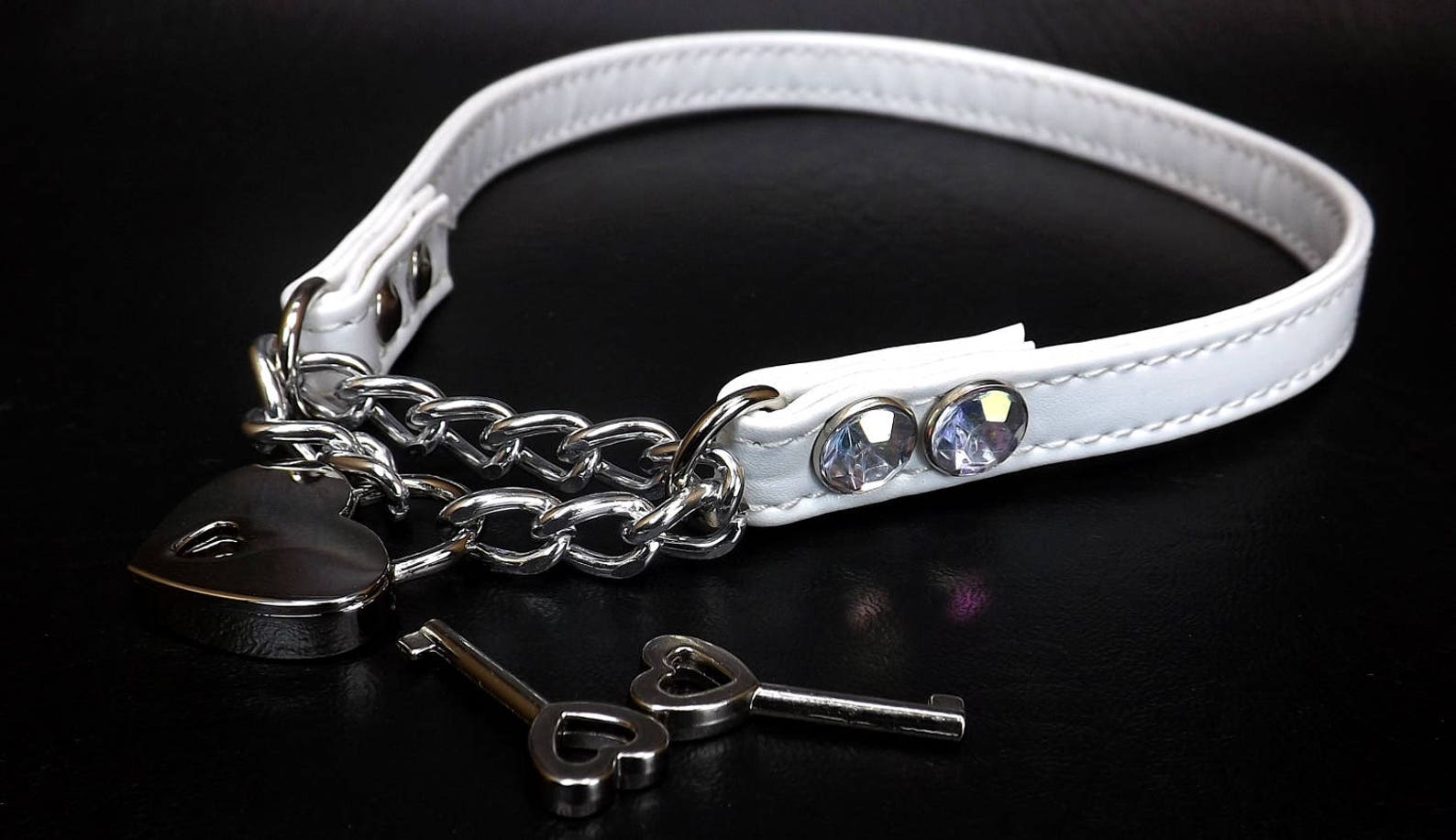 Locking Day Collar Leather Locking Day Collar Heart Lock Etsy