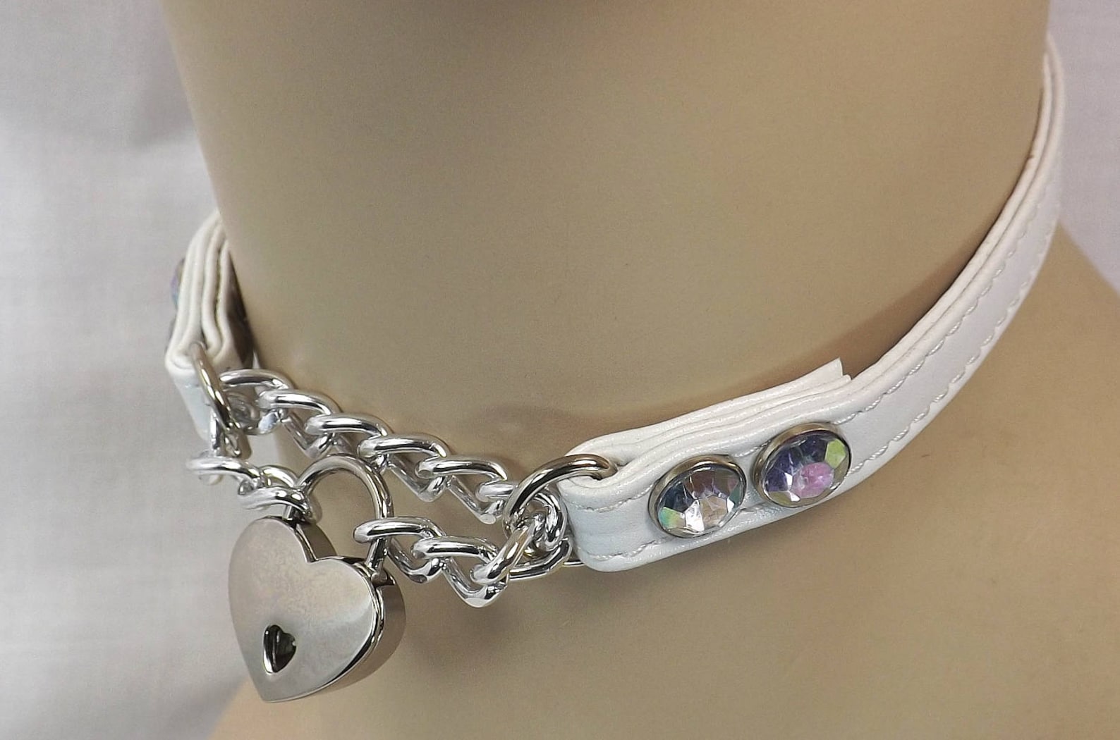 Locking Day Collar Leather Locking Day Collar Heart Lock Etsy