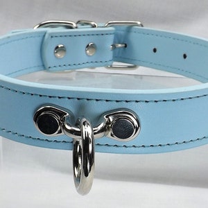O Ring Collar Bondage collar O ring slave collar mature submissive collar