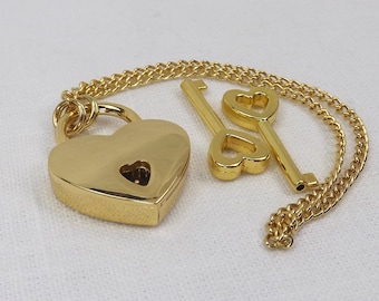 Locking Ankle Bracelet Working Lock Anklet bdsm gift heart lock and key gift for sub submissive jewelry