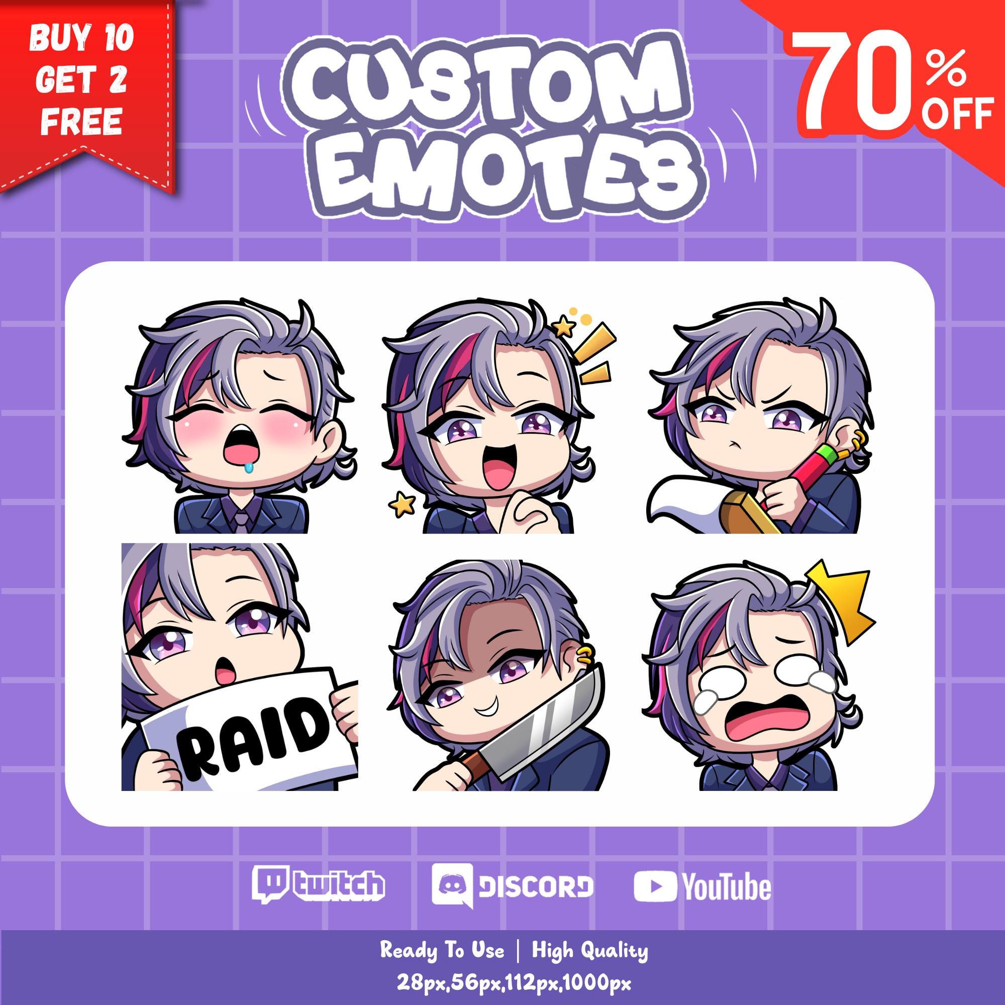Custom Twitch Emotes | Animated Emotes | Twitch Emote for Streamer ...