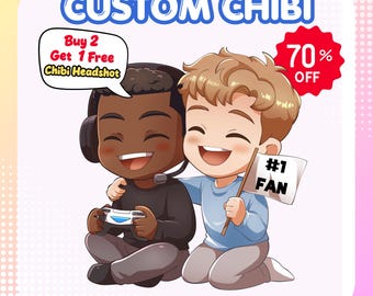 Auftragsarbeit für individuelle Chibi-Charaktere | Anime-VTuber, OC, Streamer-Avatar-Illustration