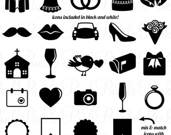 Download Wedding Icon Vectors Etsy
