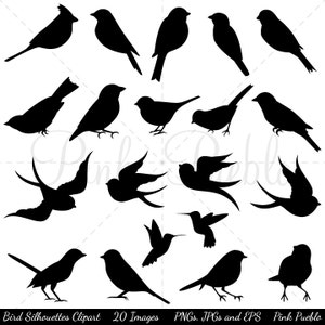 Bird Silhouettes Clip Art Clipart, Bird Clip Art Clipart - Commercial and Personal