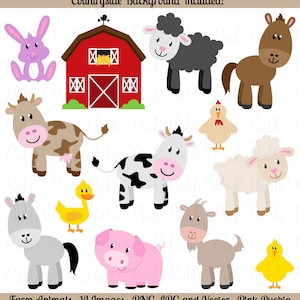 Farm Animals Clipart Farm Animals Clip Art Barnyard Clipart - Etsy Farm Animals Clipart Farm Animals Clip Art Barnyard Clipart - Etsy