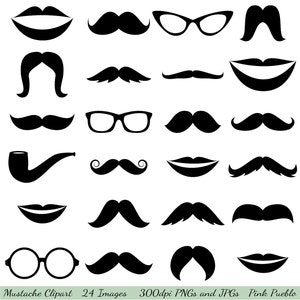 Schnurrbart Clipart ClipArt, Gläser Clipart ClipArt, Lippen Clipart ClipArt - kommerziellen und persönlichen Gebrauch