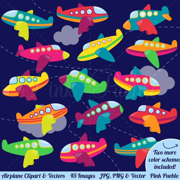 Airplane Clip Art - Etsy