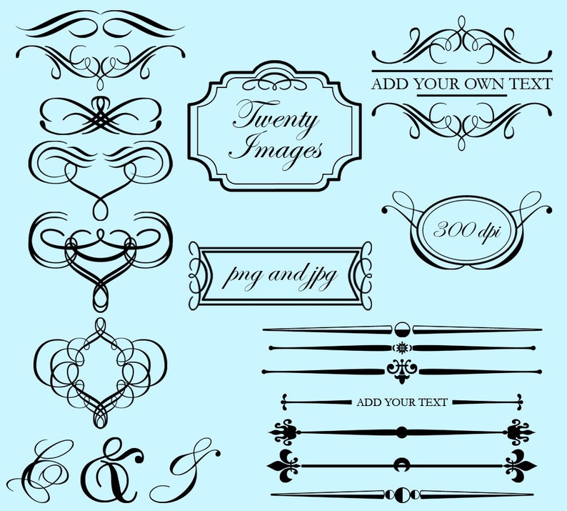 Commercial Use Flourishes Clip Art Clipart
