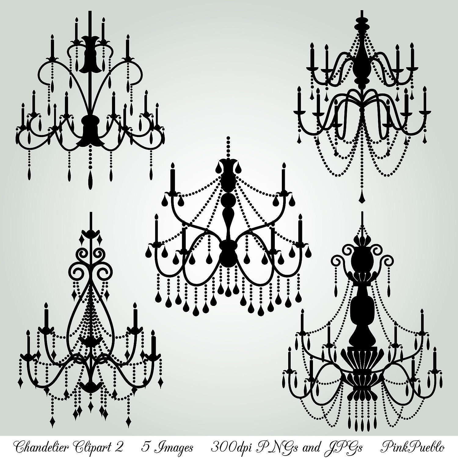Chandelier Clipart Clip Art 2 Silhouettes Zoom