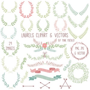 Laurel Clipart Clip Art, foglia di alloro Clip Art Clipart vettoriali - uso personale e commerciale