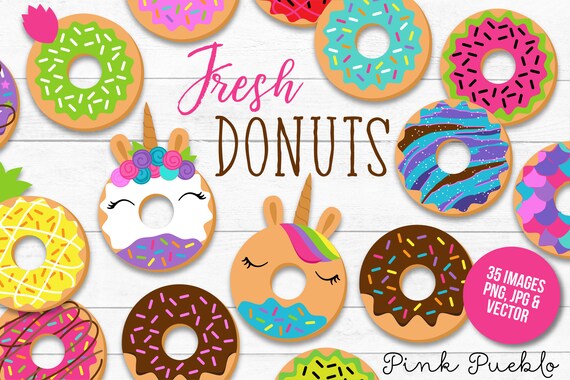 Download Donut Clipart Donut Clip Art Doughnut Clipart Doughnut Clip Etsy