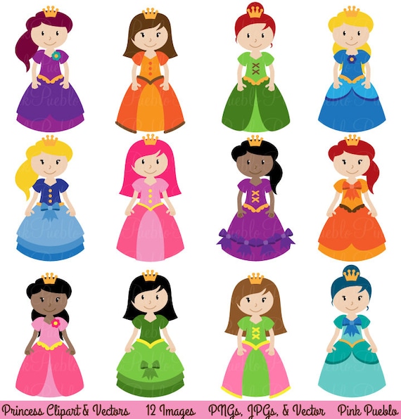 Prinzessin Clipart Clipart Fairytale Clip Art Clipart Etsy