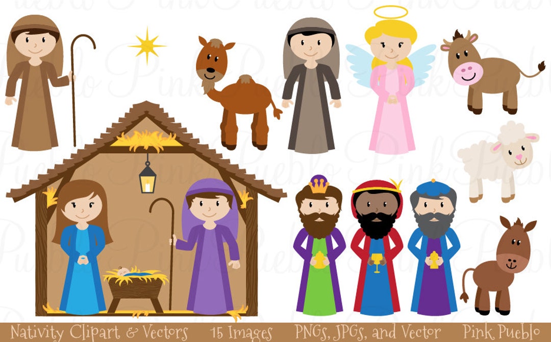 Nativity Clip Art Clipart Nativity Scene Clip Art Clipart - Etsy